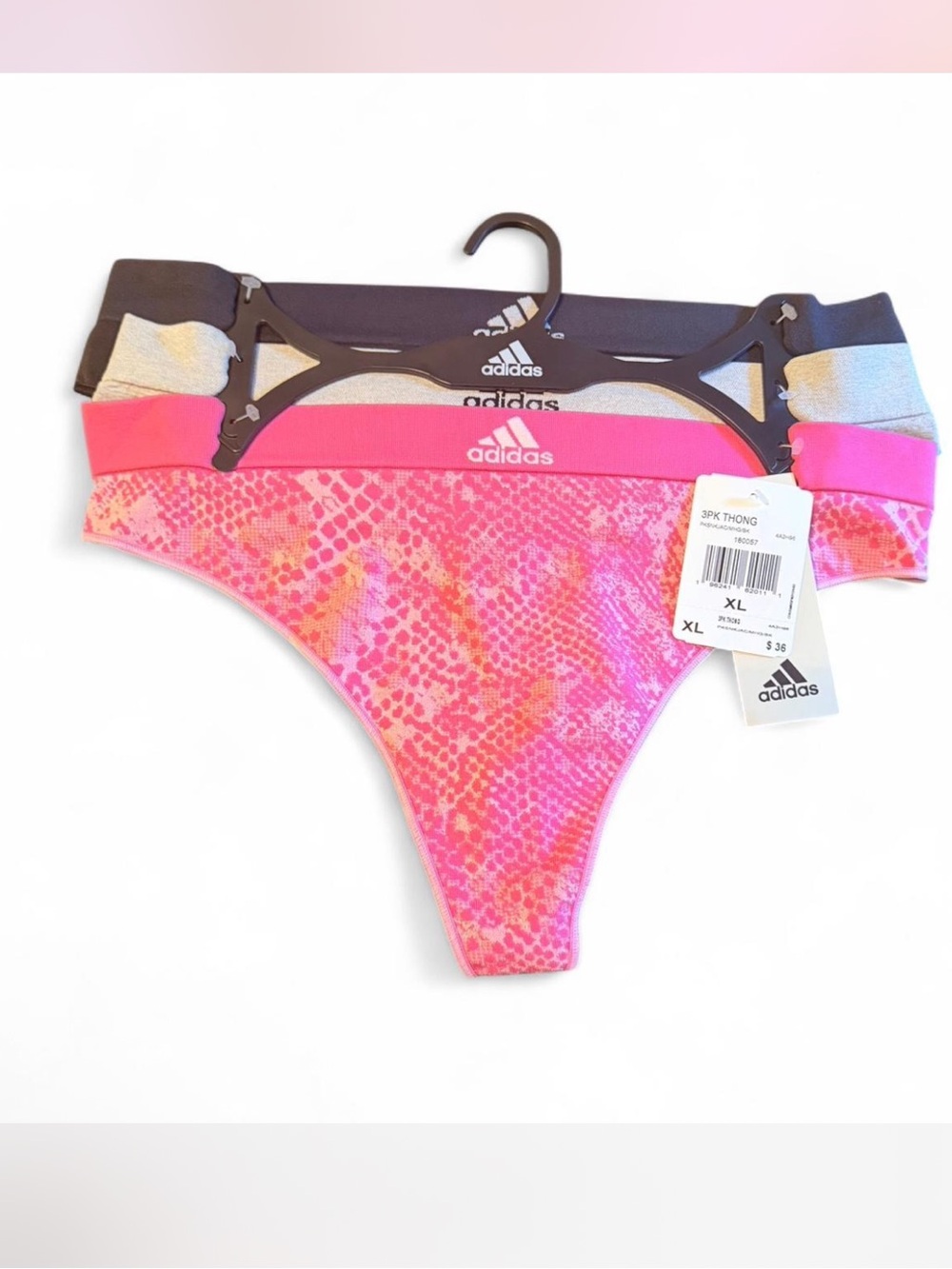 Adidas Seamless Thongs 3 Pack Size XL